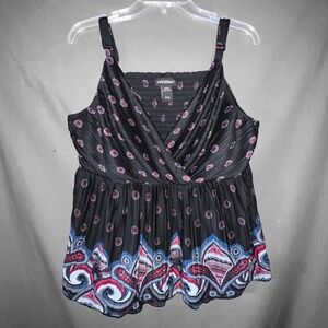 Lightweight Black Paisley blouse